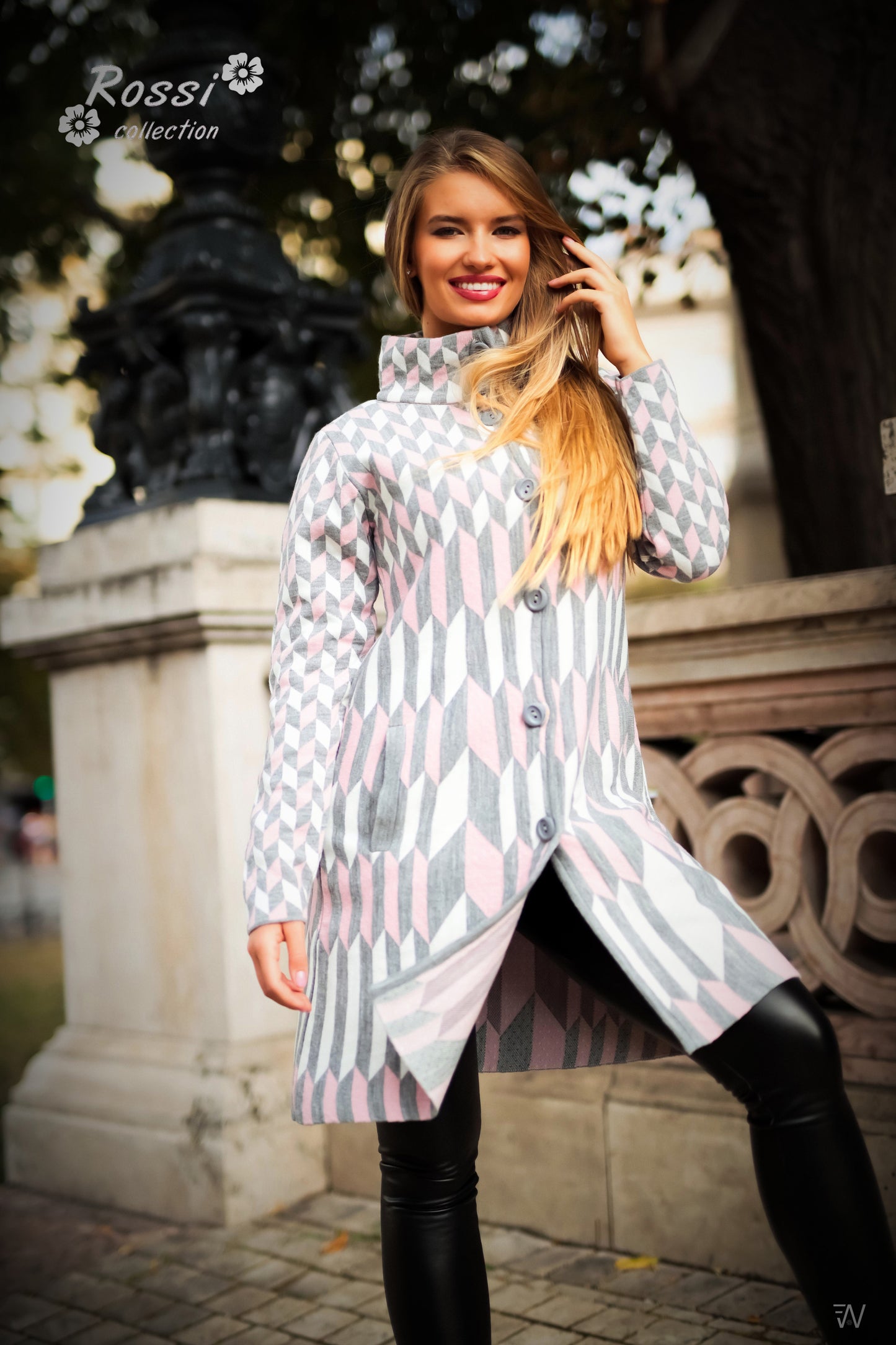 DARINKA Women's Long Knitted Coat with Pockets and Button Closure - Lightweight Winter Coat for Chilly Days