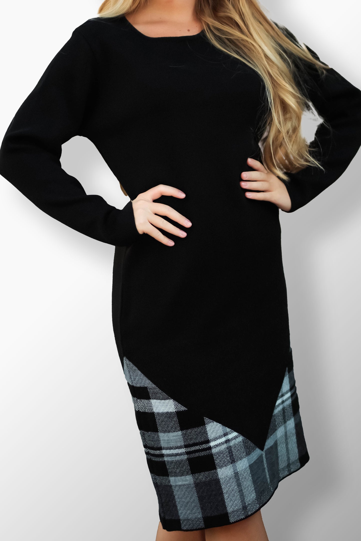 KATARINA Women's Knitted Winter Sweater Dress - Long Warm Jumper for Cold Weather