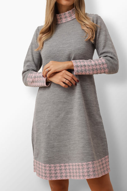 TEKLA Women's Knitted Winter Sweater Dress - Long Warm Jumper for Cold Weather